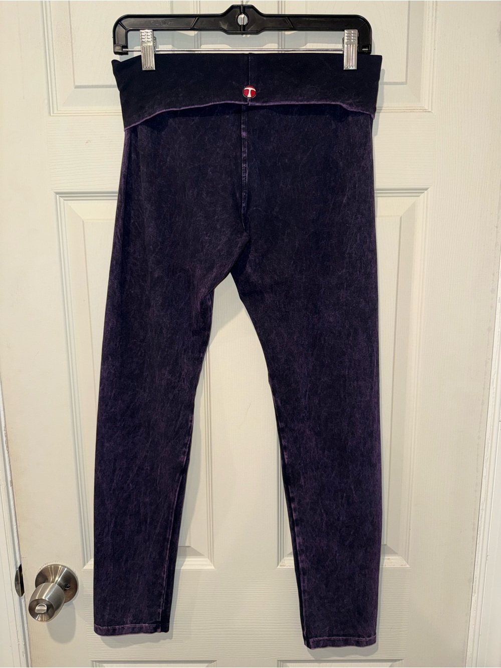 Vintage T-Party Purple Acid-Wash Leggings